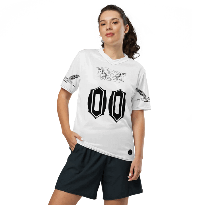 Capital Rover - White - Recycled Unisex Sports Jersey - White HApex Gear Black Logo product image (1)