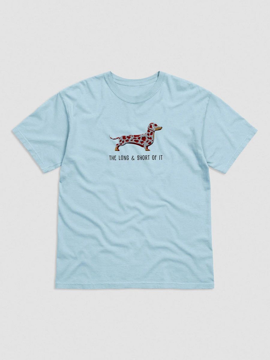 The Long and Short of It T-Shirt(Embroidered) of a Dachshund(Dapple) product image (4)