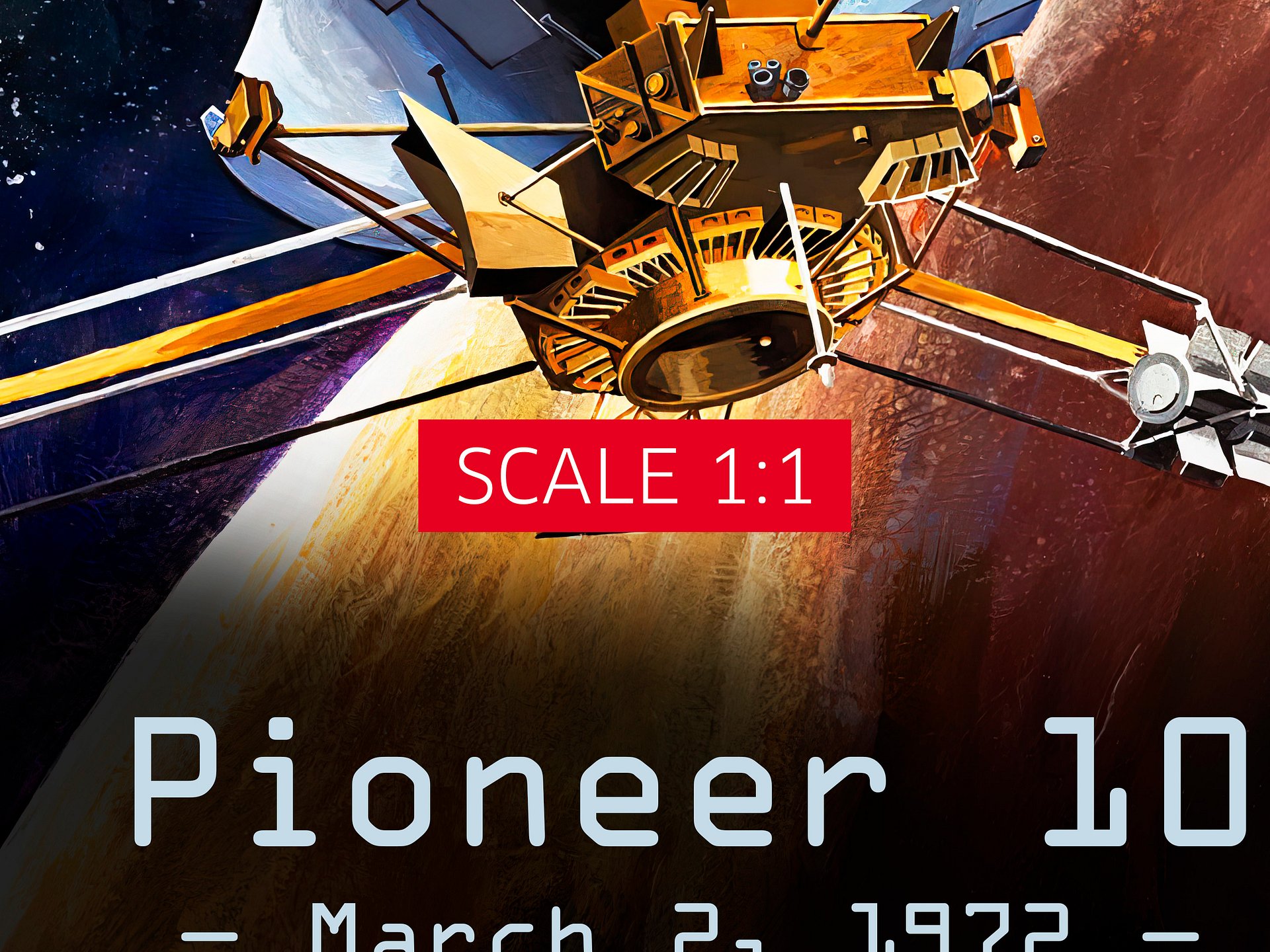NASA Pioneer 10 plaque — space poster, science print product image (4)