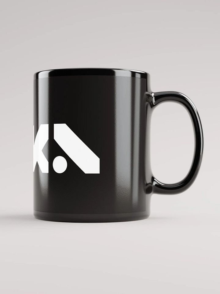 Pixelated Triangles Black Glossy Mug product image (2)