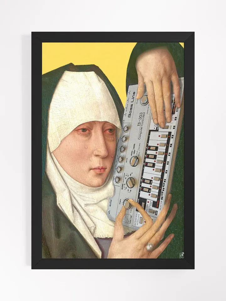 Mater Dolorosa meets Roland TB 303 by Frank Fonik Techno EDM Framed High Quality Matte Poster product image (1)
