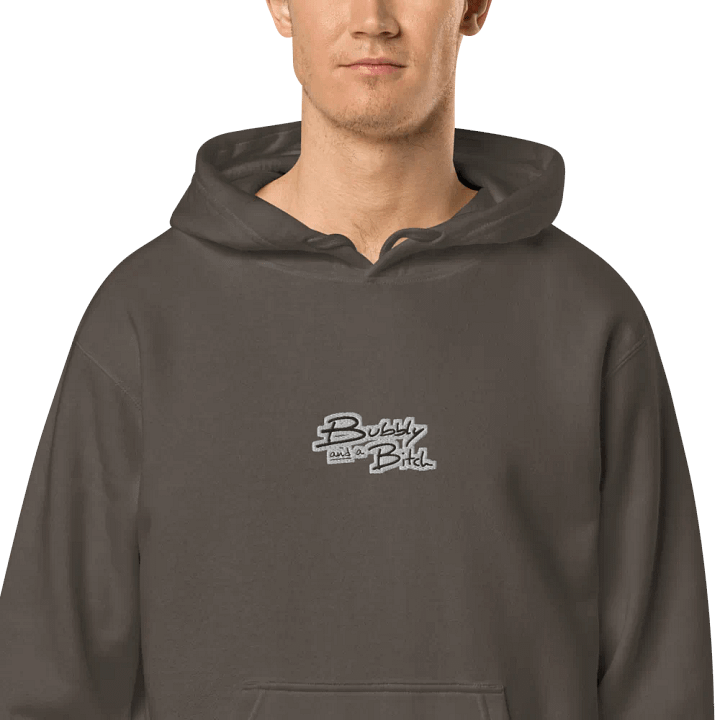 Bubbly and a B*tch (C. bubble design) embroidered pigment-dyed hoodie product image (2)