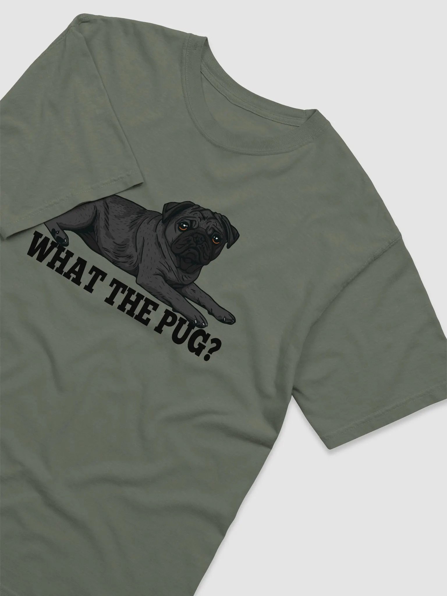 What the Pug T-Shirt of a Pug(Black) | Funny T-Shirt for Pug Paw-rents product image (24)
