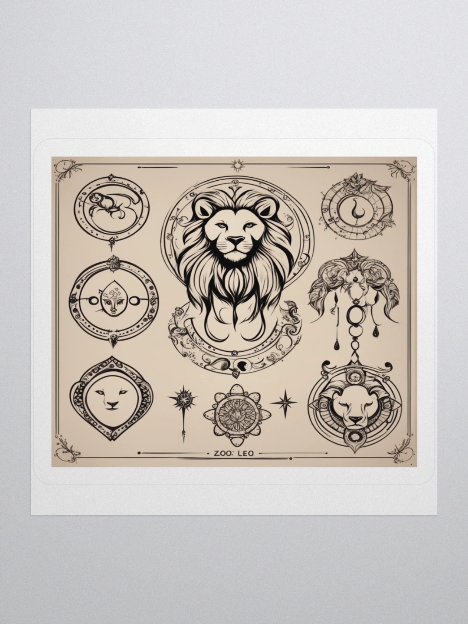 Zodiac Leo Kiss-Cut Sticker product image (1)