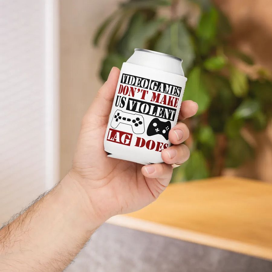 Video games don't make us violent - coozie can cooler product image (6)