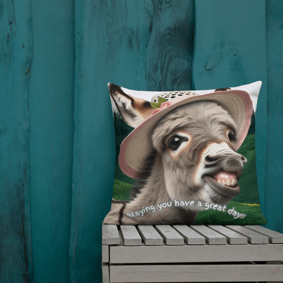 Braying Donkey Throw Pillows product image (4)