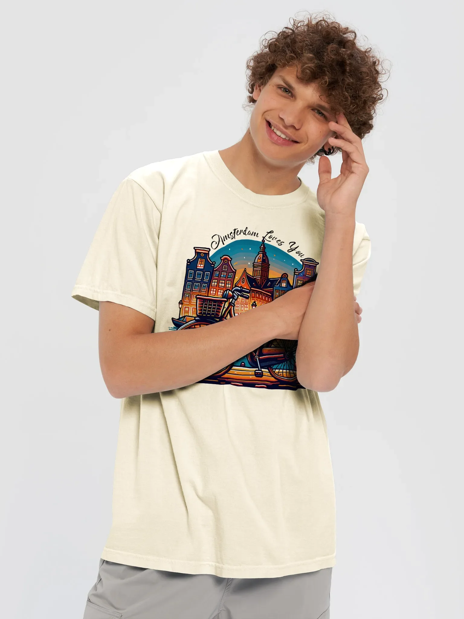 Amsterdam Loves You Relaxed Fit Unisex T-Shirt product image (6)