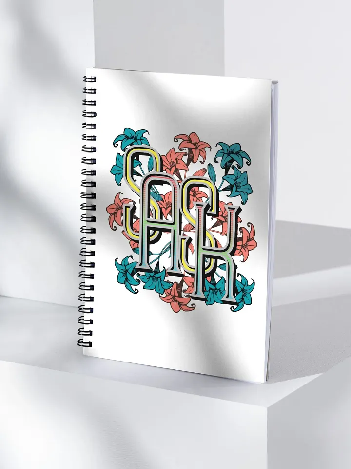 Sask Saskatoon Saskatchewan Flower Customizable Dotted Spiral Notebook product image (1)