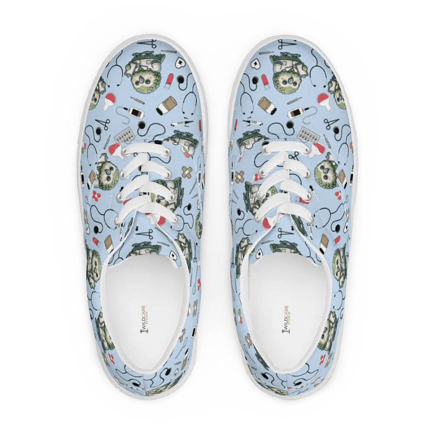 Cute Medical Kakapo Lace-up Canvas Shoes (Blue) product image (5)