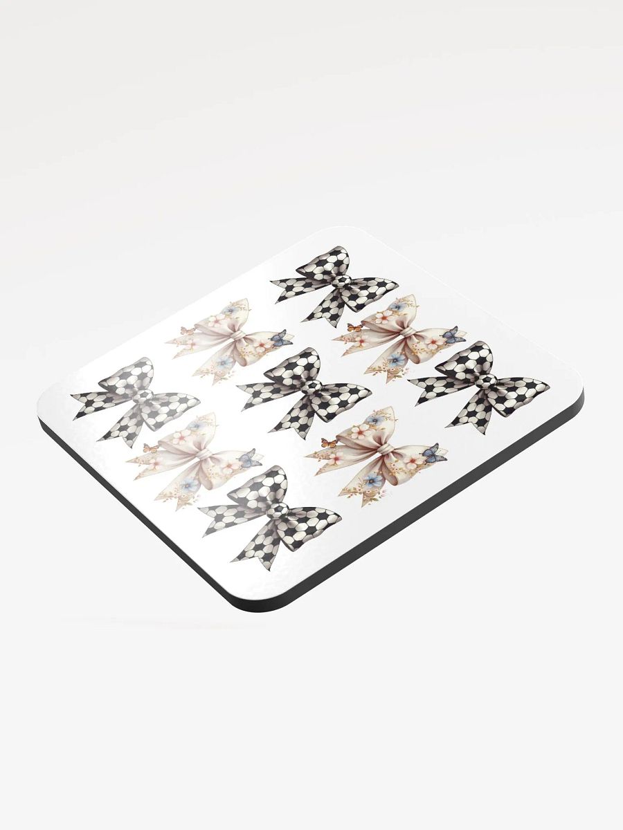 Spring Bows Soccer Chic Glossed Cork Coaster product image (4)
