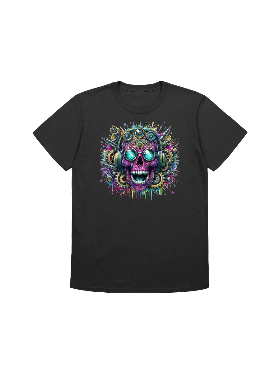 Steampunk Sugar Skull Art - Gearing Up for Day of the Dead T-Shirt product image (5)