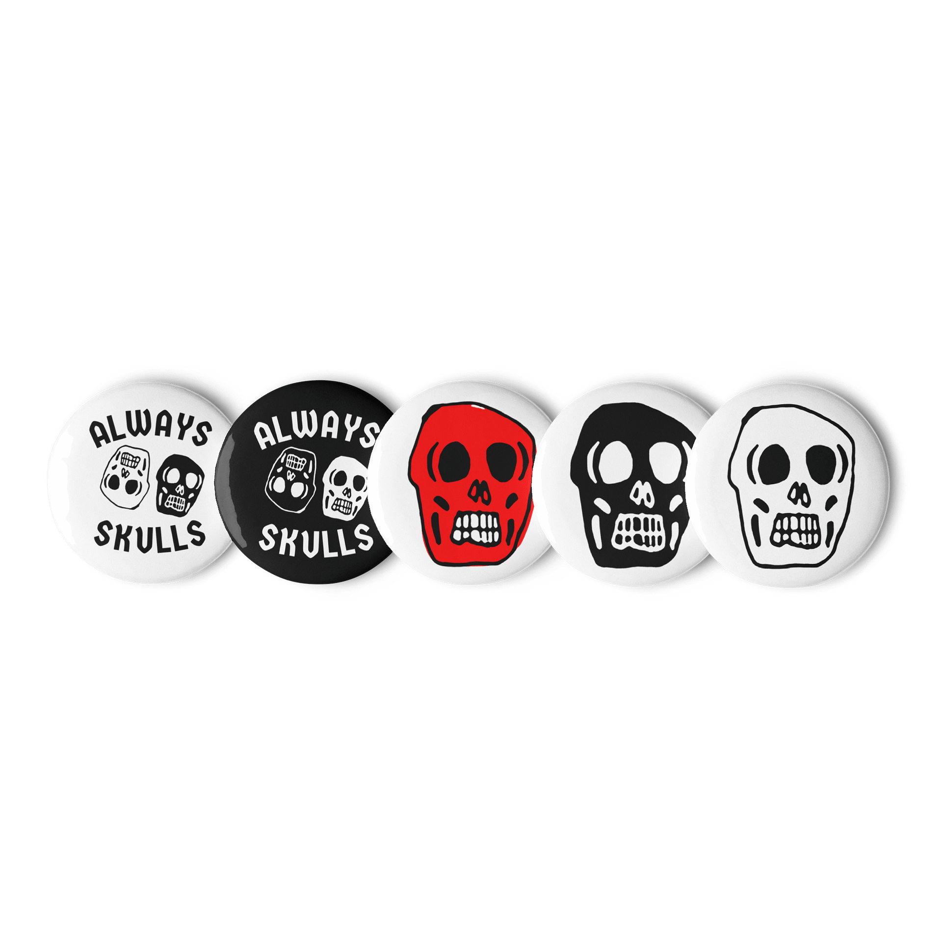 Always Skulls 5 Button Set product image (1)
