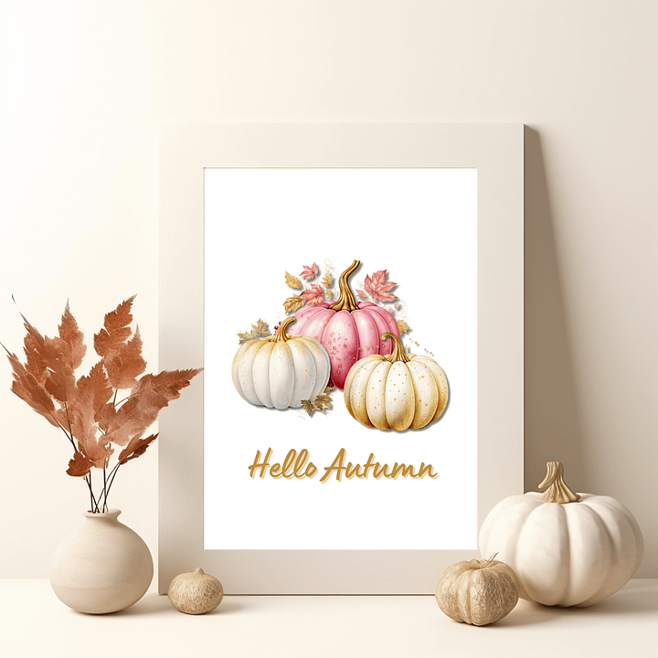 Hello Autumn Wall Art - Instant Digital Download product image (1)