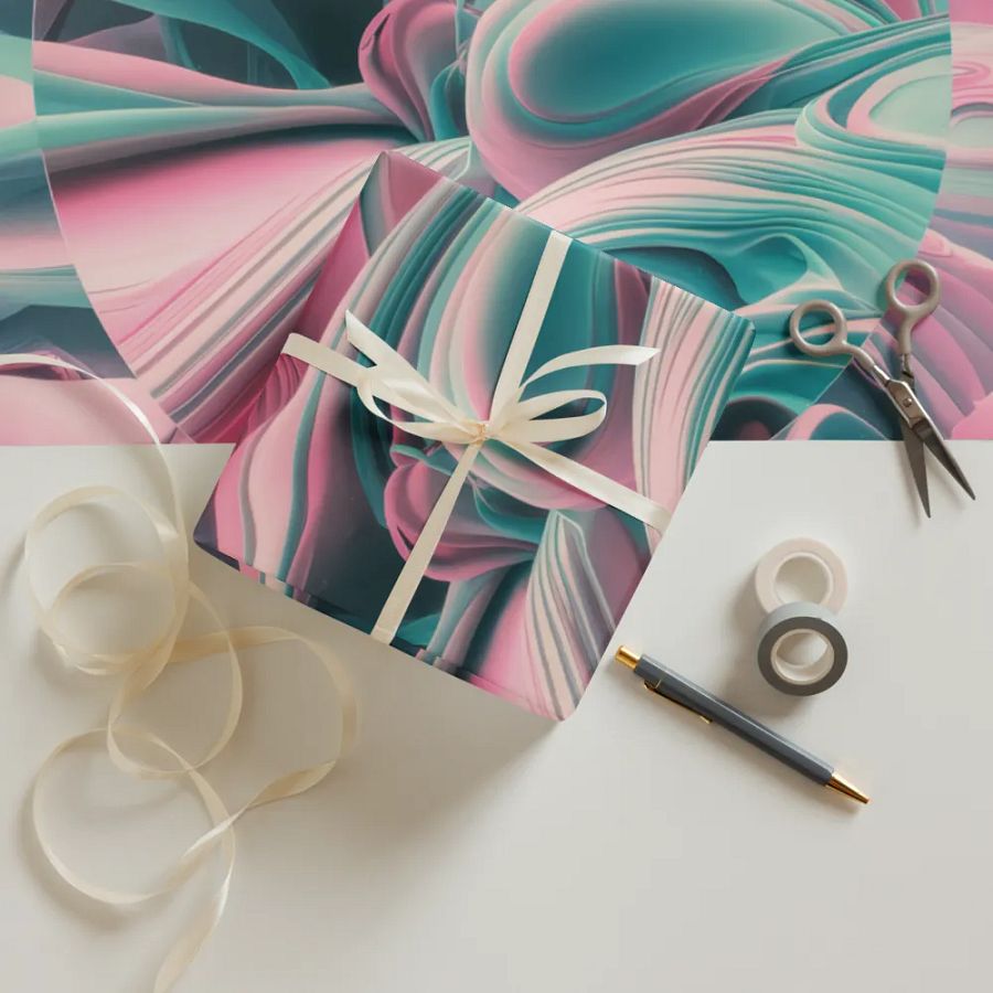 Swirling Ribbons Wrapping Paper Set product image (12)