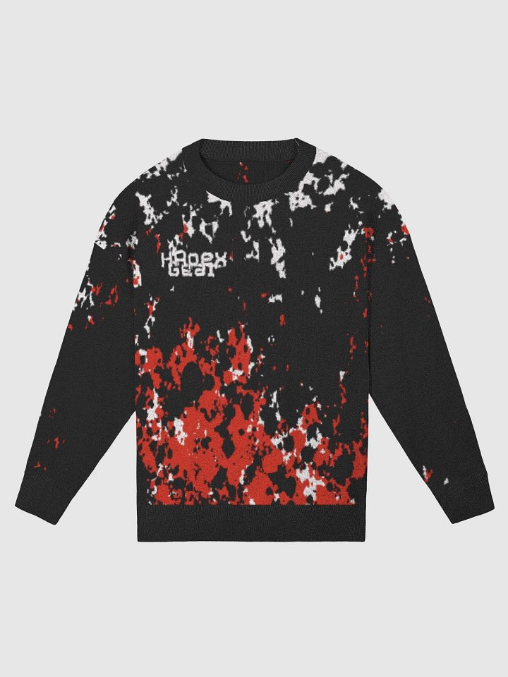 Knitted Crewneck Sweater Relaxed Fit - White HApex Gear Black Logo product image (1)