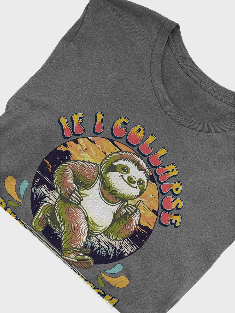 If I Collapse Pause My Watch Runner Sloth Sunset Graphic Tee product image (5)