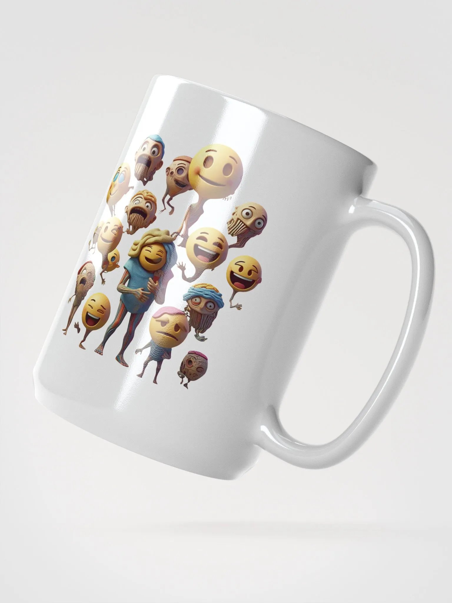 Emotional Overload: DreamForger Emoji Chaos Coffee Cup product image (2)
