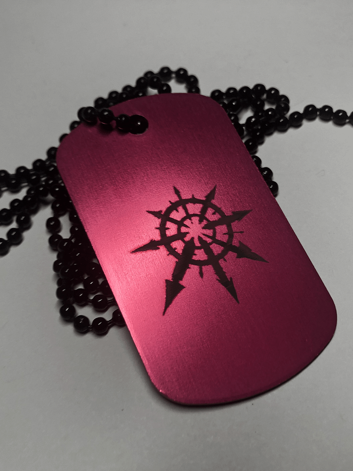 HERESY - Engraved Dog Tag Pendant Necklace product image (2)