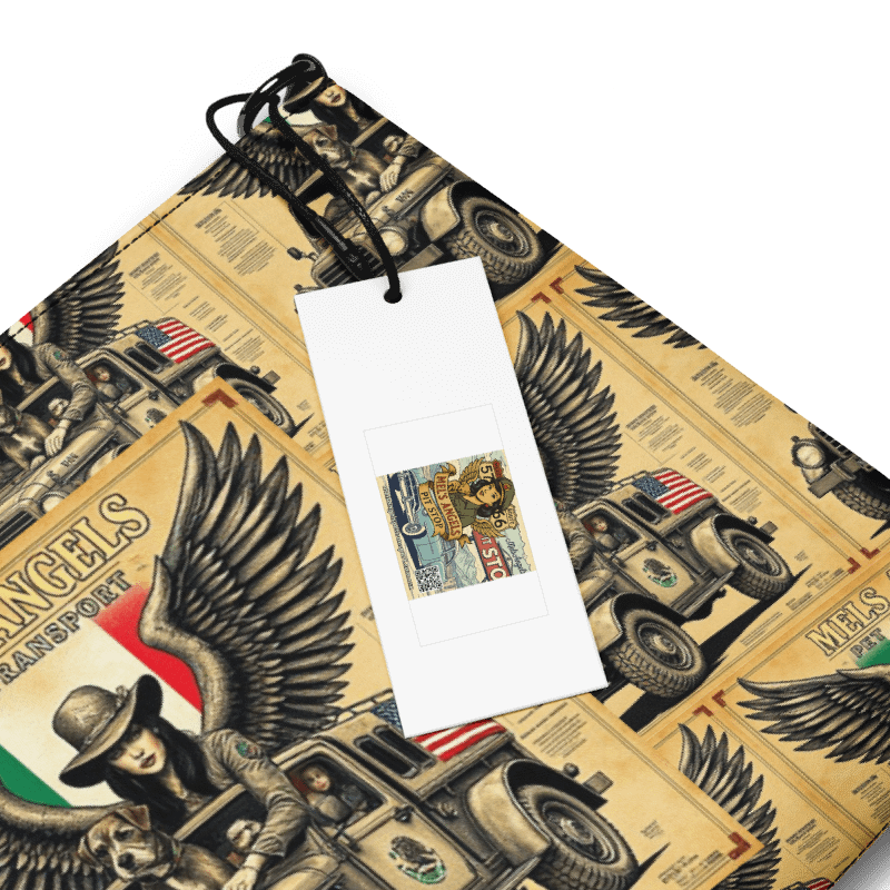 Mel’s Angels Vintage Crossbody Bag – All-Over Print Faux Leather Purse with Strap product image (11)