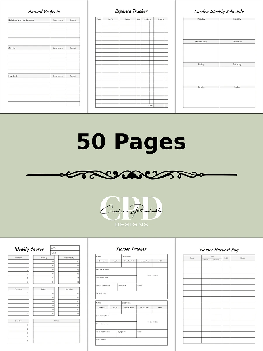 Printable Homestead Planner & Log Book product image (4)