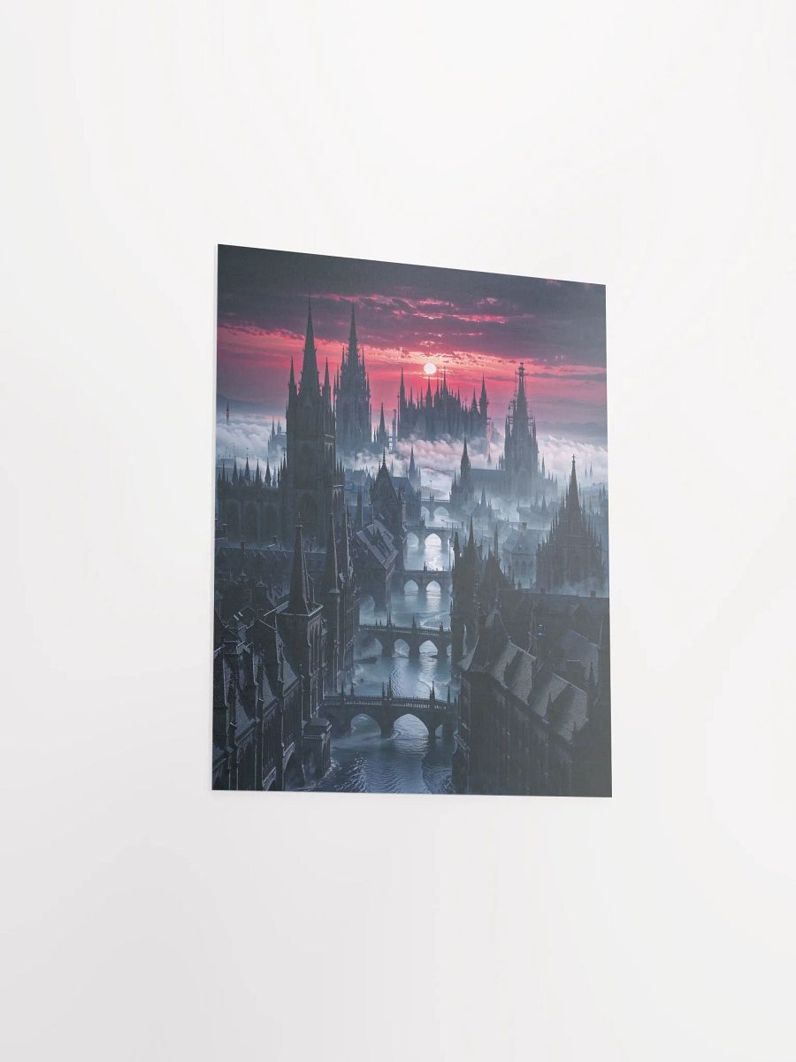 Crimson Dusk Over the Forgotten Realm Matte Poster product image (3)