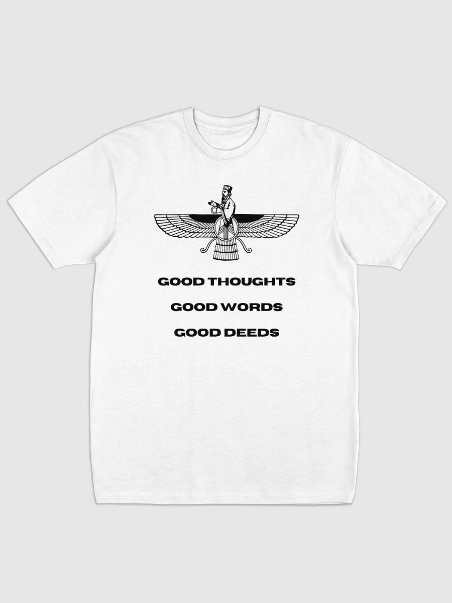 Faravahar Persian Design Shirt Good Thoughts Good Words Good Deeds product image (1)