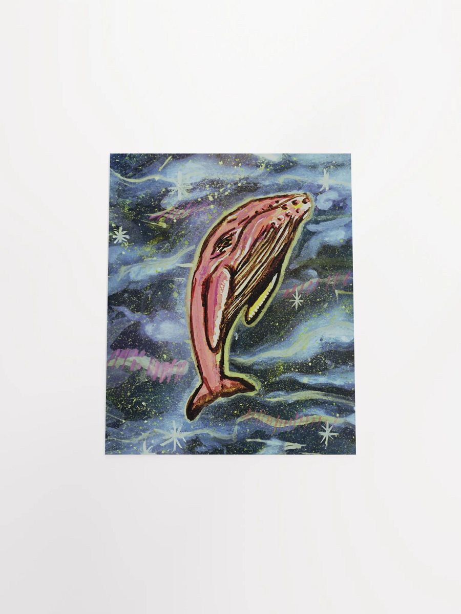 Humpback Whale IN SPACE! - Gouache Art Print (PRINT ONLY) product image (5)