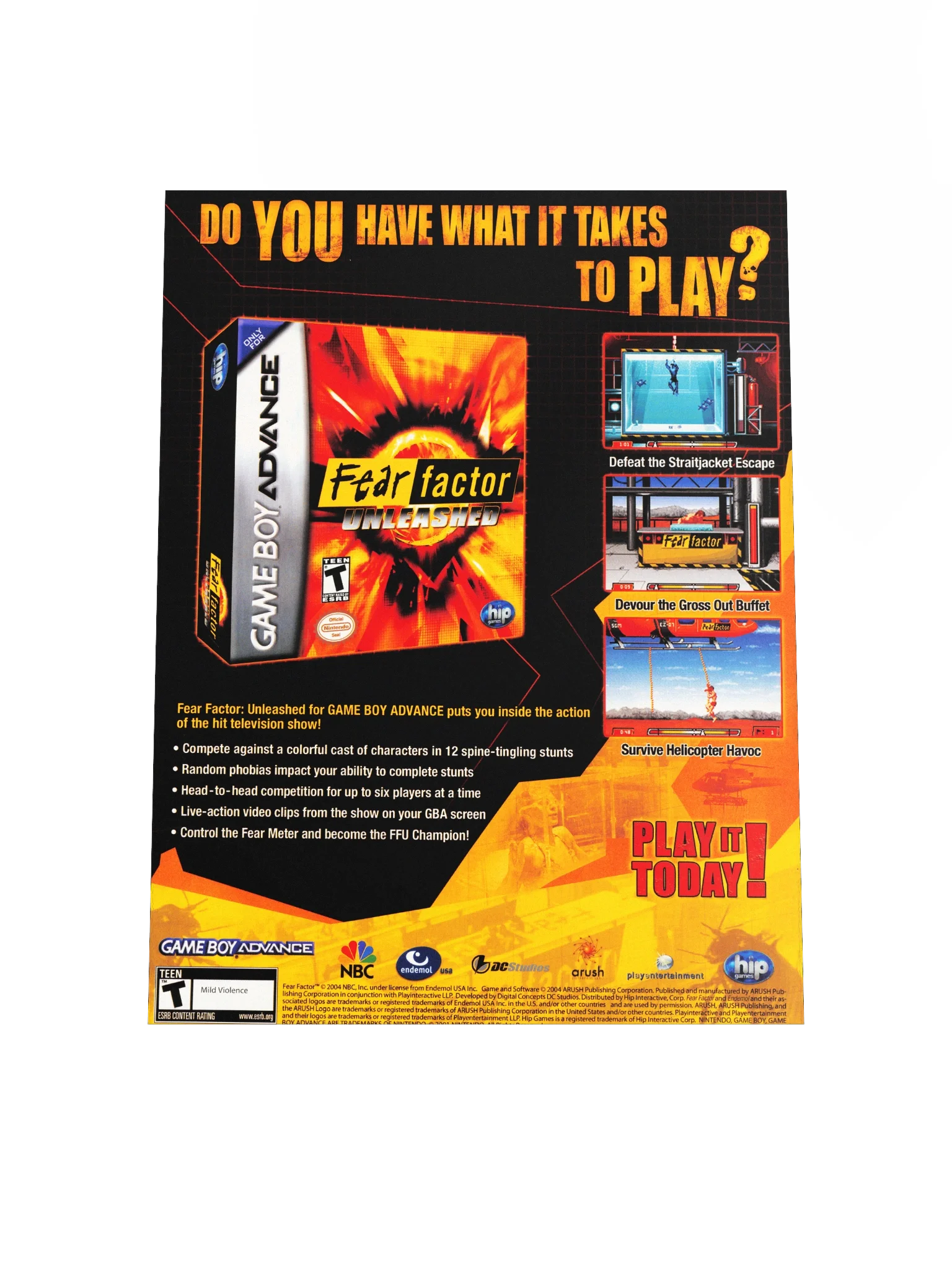 Fear Factor (GameBoy Advance) - Promotional Poster/Flyer product image (4)