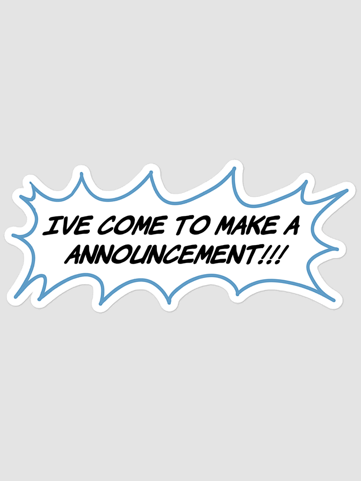 ANNOUNCEMENT STICKER product image (1)