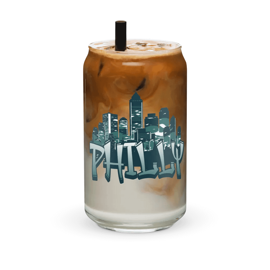 GREEN PHILLY CITYSCAPE Can-Shaped Glass - GREEN product image (6)