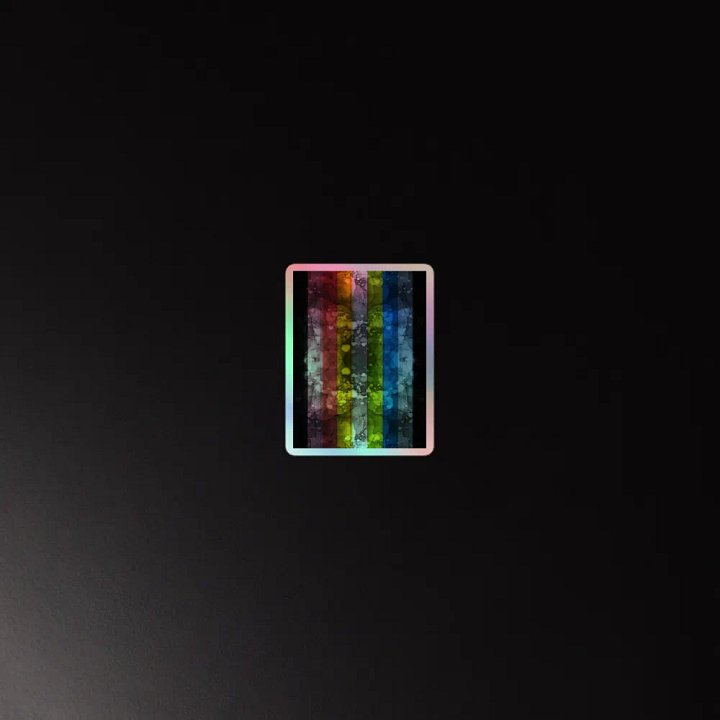 Queer Pride Flag Sticker (Textured Variation) product image (4)