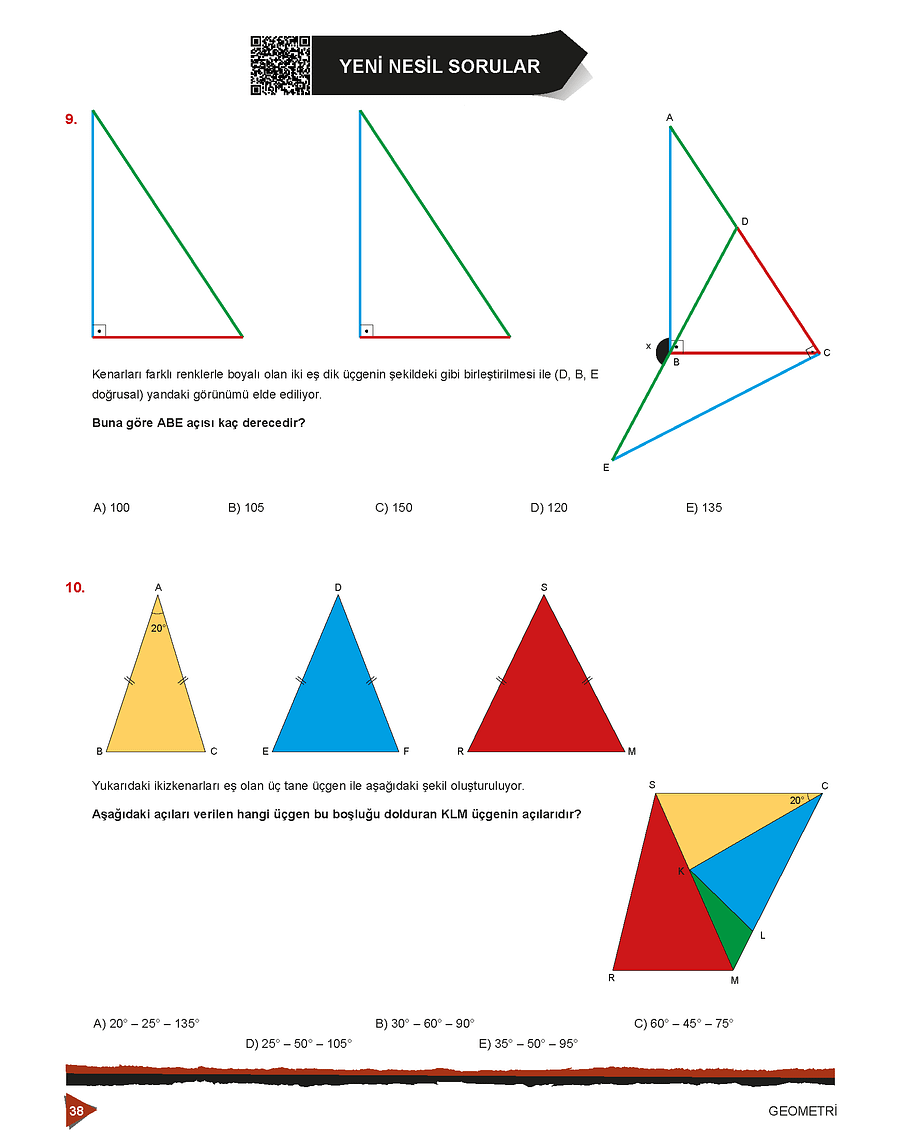 YKS Geometri Çalışma Kitabı (video çözümlü) product image (12)