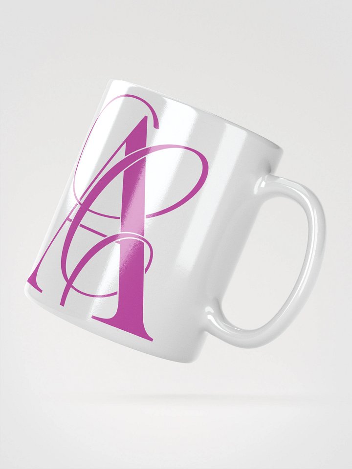 Elegant A Calligraphy White Glossy Mug (Magenta) product image (2)