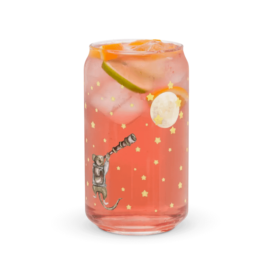 Good Friends Are Like Stars Glass Can Tumbler | 16oz Friendship-Themed Drinkware | Adorable Starry Night Design product image (10)