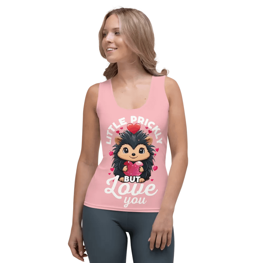 A little prickly but I love you - Cute hedgehog - Tank Top Pink product image (1)