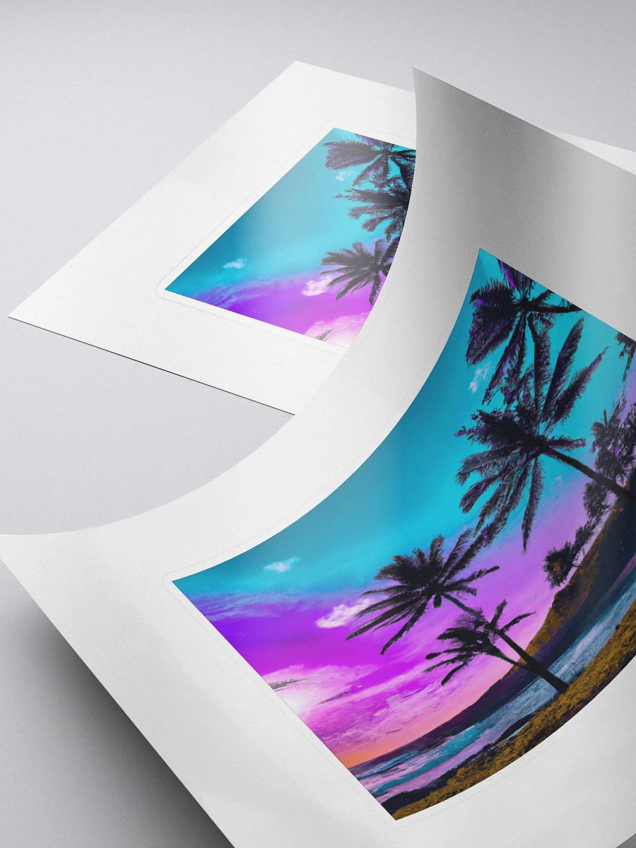 Galactic Wild Colorful Beach Omega Sticker product image (4)