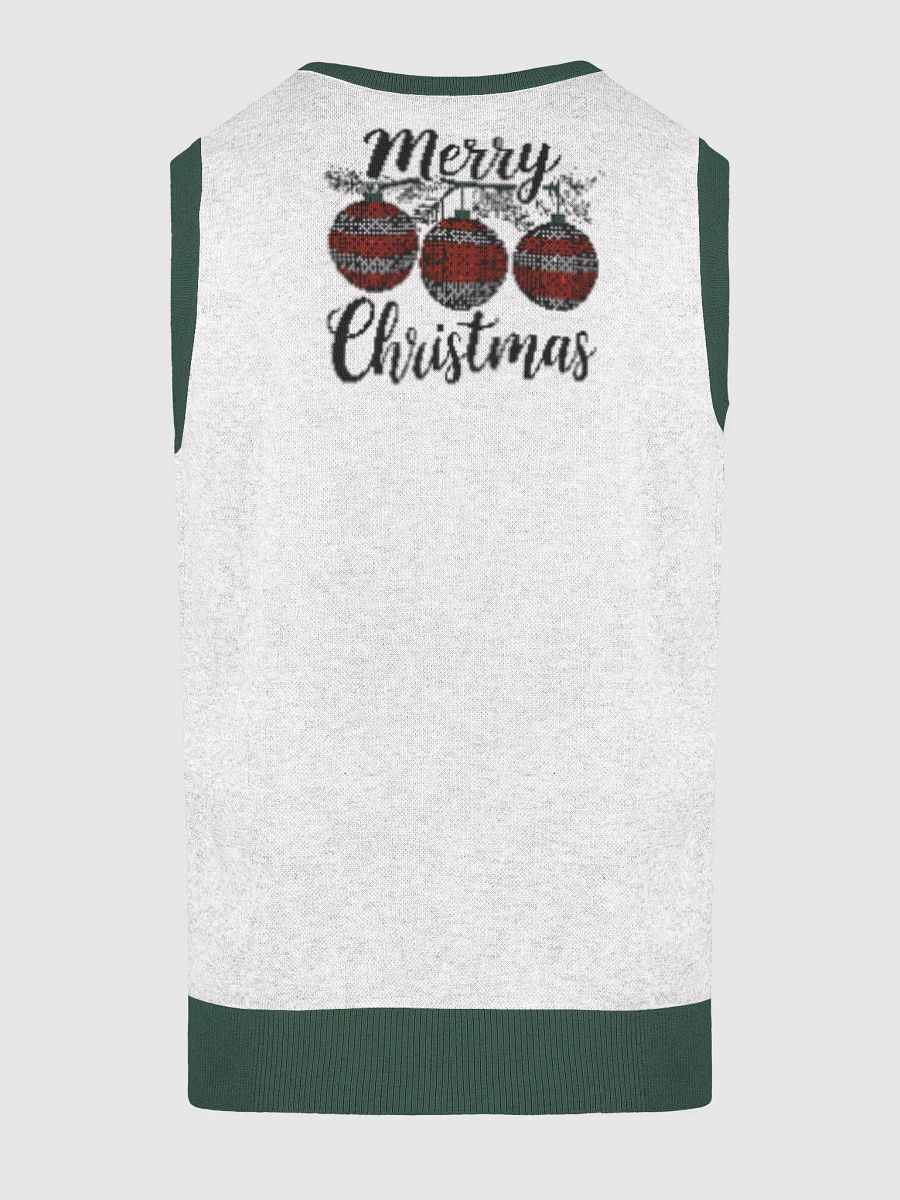 Simple Yet Expressive Merry Christmas Knitted V-Neck Vest product image (18)