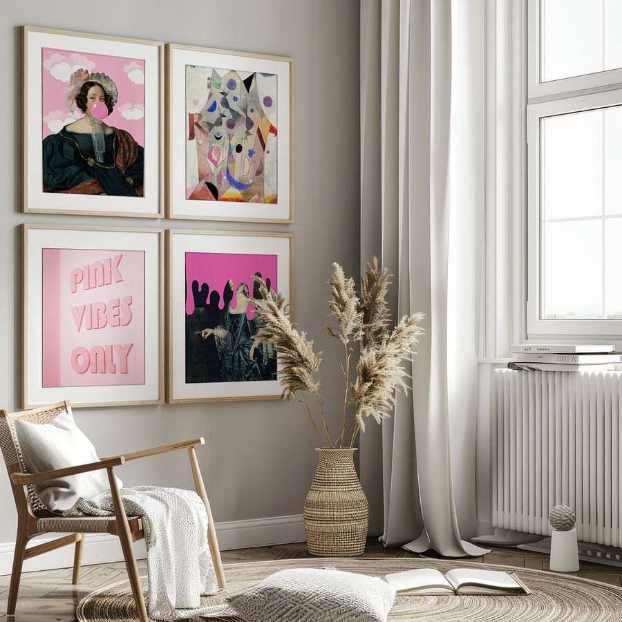 Maximalist Pink Bubblegum Gallery Wall Set of 11 DIGITAL Prints product image (5)