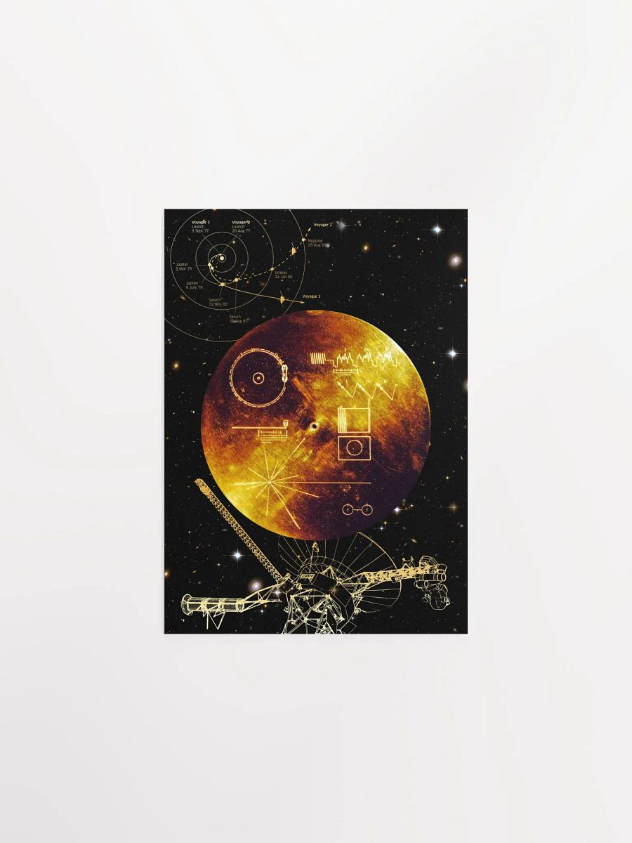 NASA Voyager 1 Golden Record — space poster, science print product image (10)