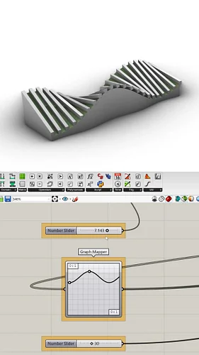 Grasshopper - EX 13 - Graph mapper + Rotate 3D
.
Create a parametric roof
.
Grasshopper Tutorial Architecture, 3D modeling. O...