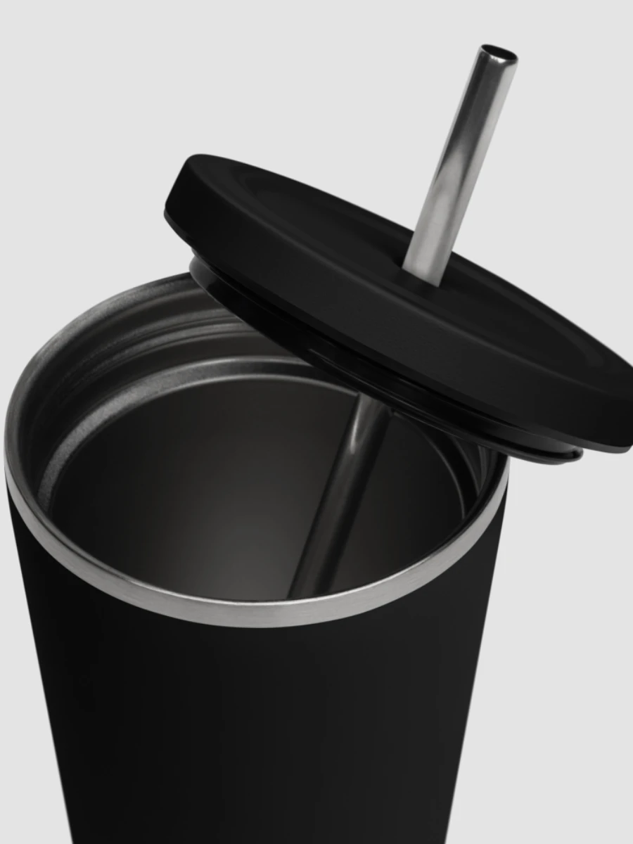 Insulated Tumbler with Straw - Black product image (5)