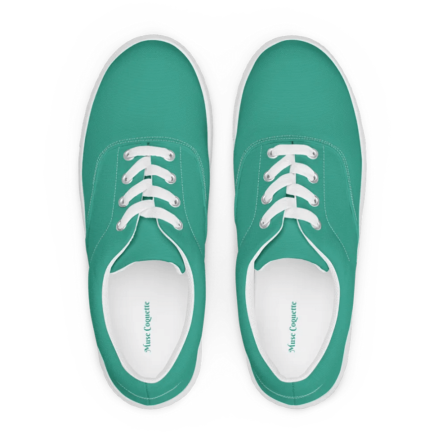 Muse Coquette Lace-Up Canvas Shoes (Pear) product image (2)