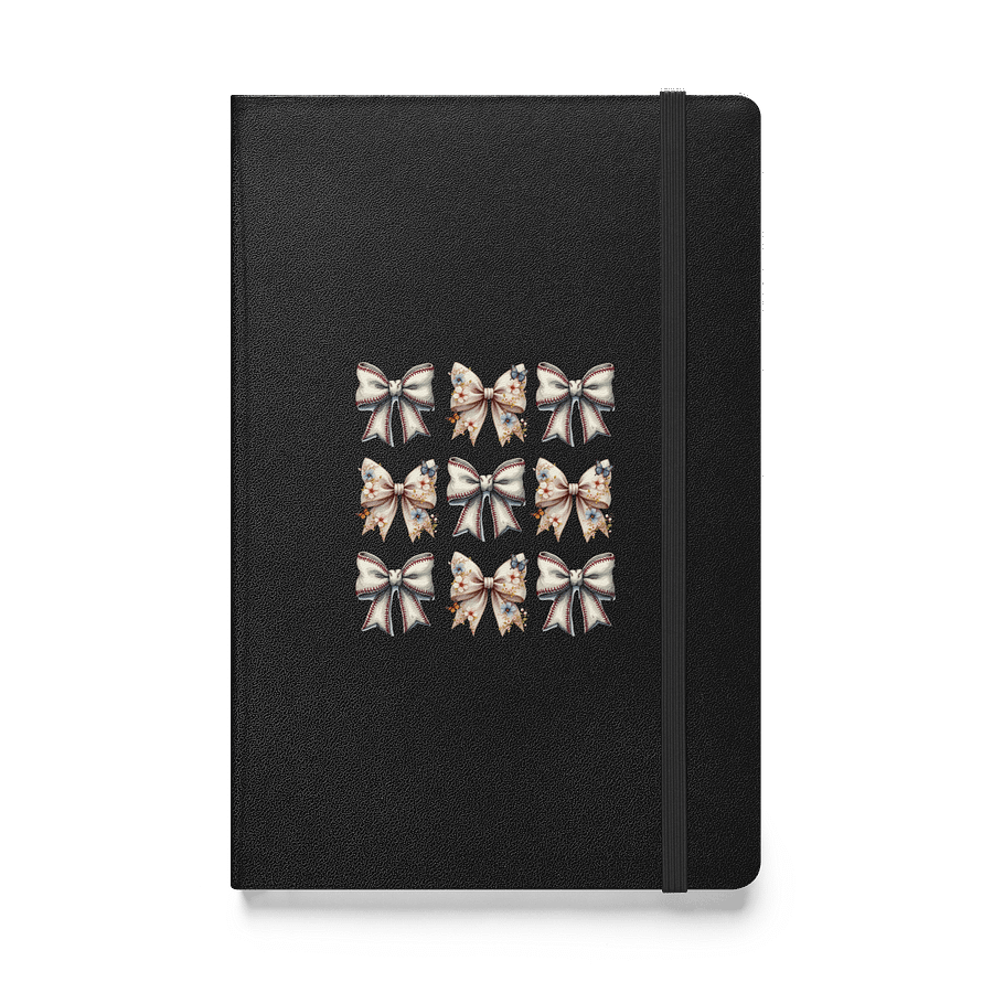 Spring Bows Baseball Butterfly Hardcover Notebook product image (1)