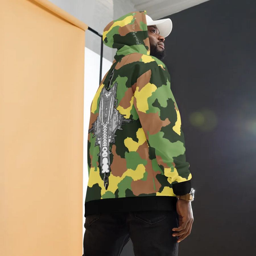 1 Green Camouflage Foss double tug Sketch Hoodie product image (10)