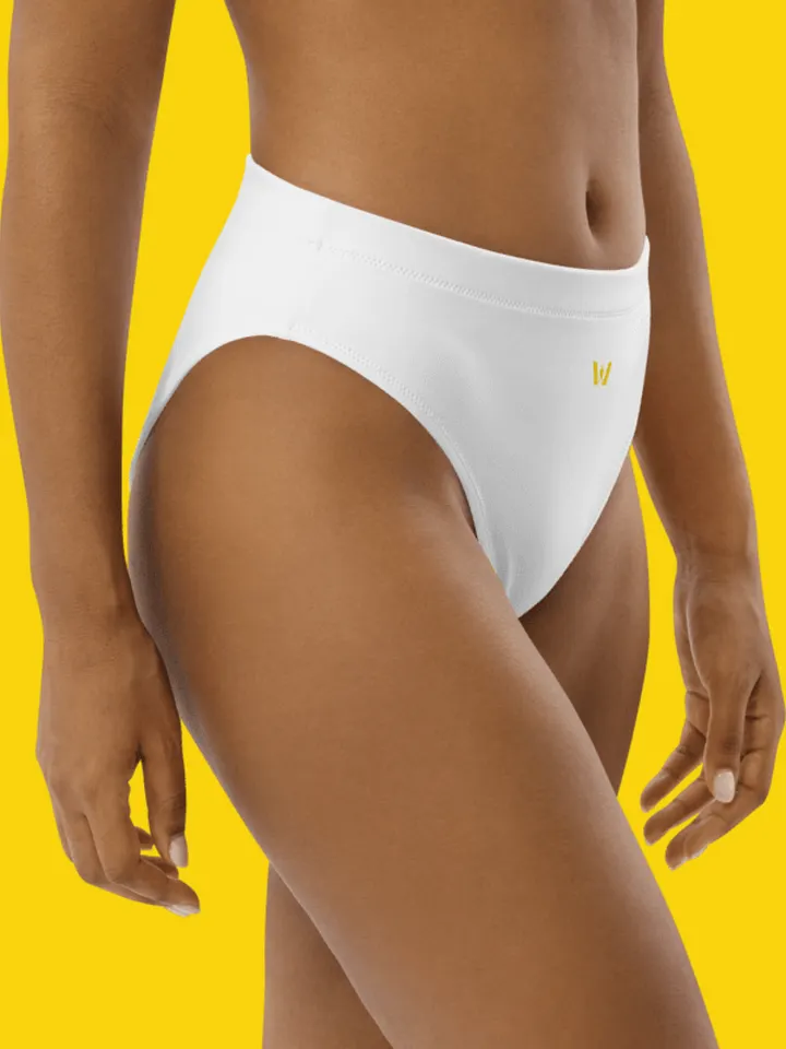 All-Over Print Recycled High Waisted Bikini Bottom | WIL Style product image (2)