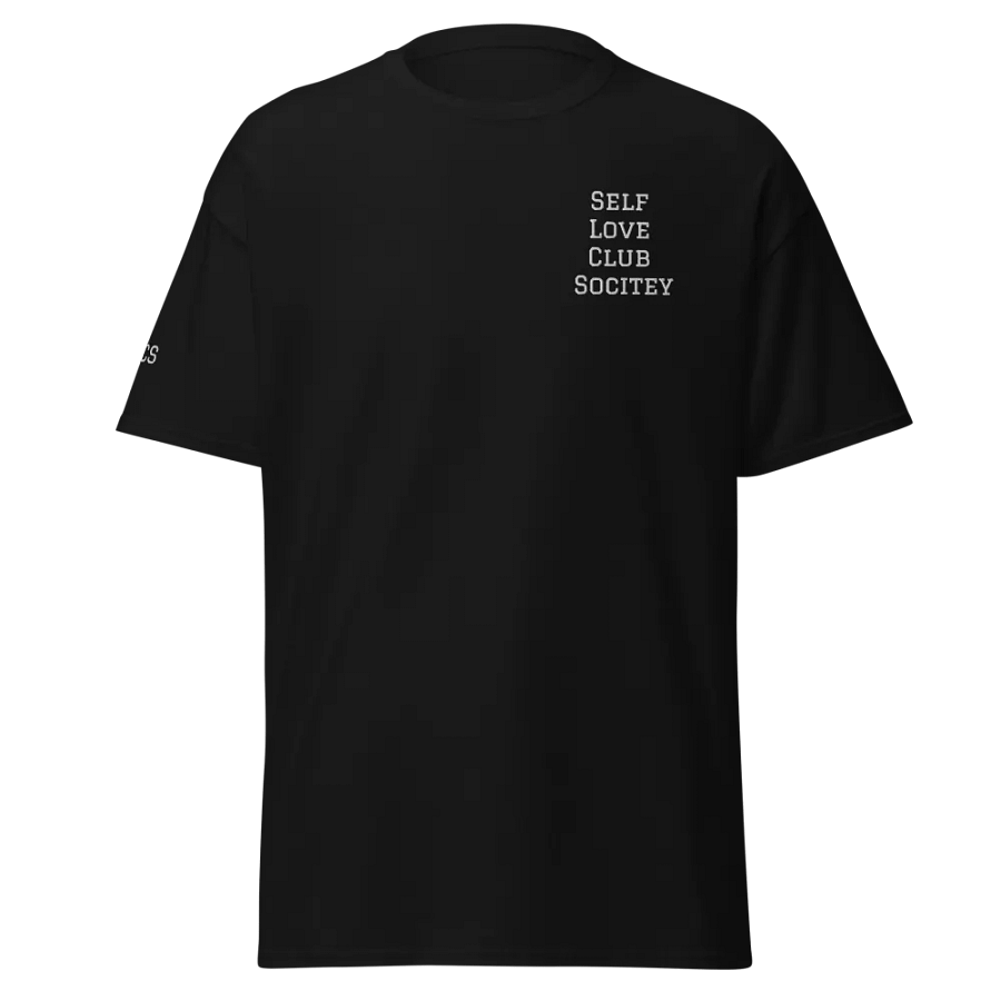 Black Embroidered Premium Essential Tee product image (3)