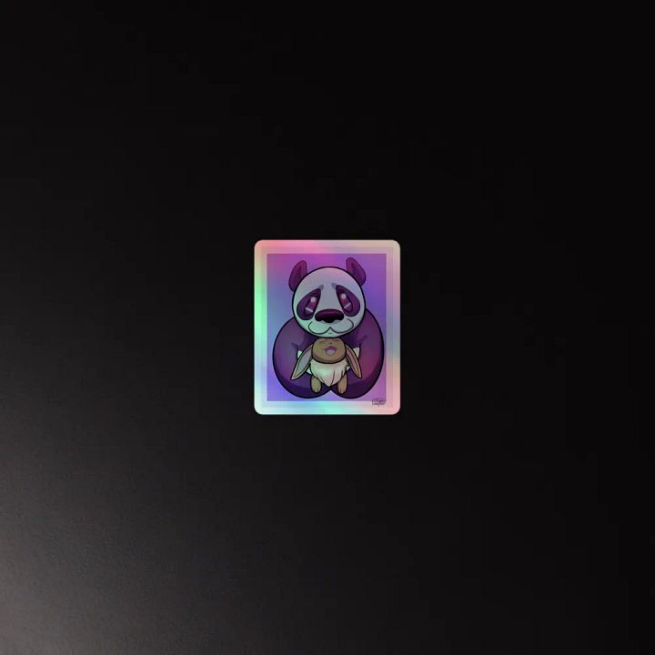 Panda and Fox Holographic Sticker Sheet product image (4)