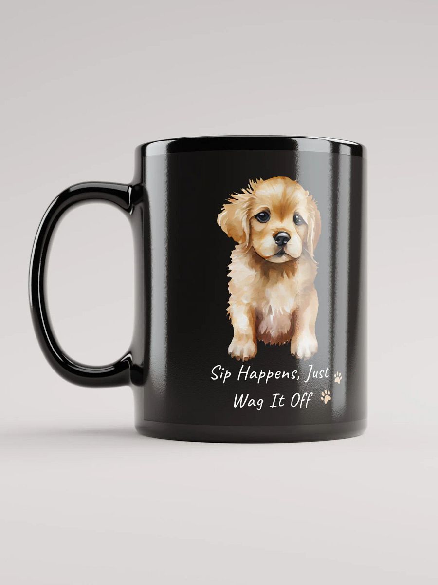 Sip Happens Black Glossy Mug product image (11)