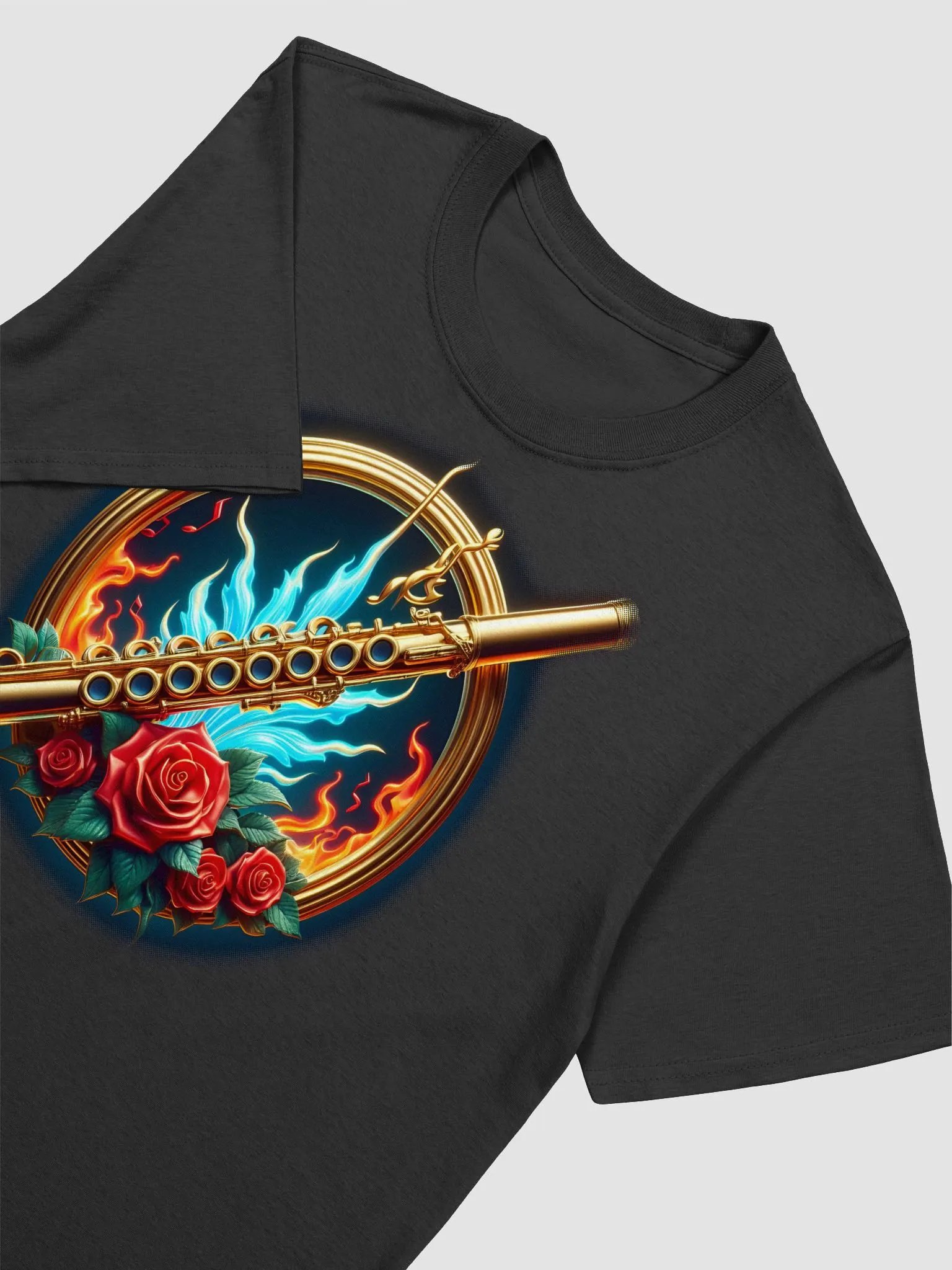 Golden Flute Harmony - Unisex Flute T-Shirt #12 product image (3)
