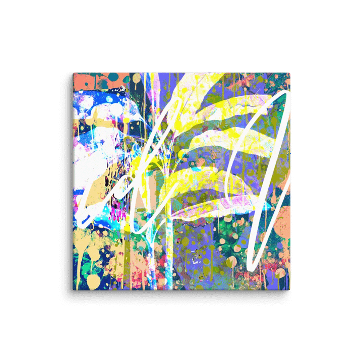 'Tropical Splendor' by Edward Martin Mixed Media Collage -Canvas Print-Masterpiece Canvas Collection product image (1)